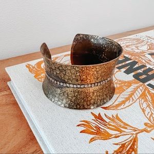Gold & Glam Hammered Bracelet Cuff